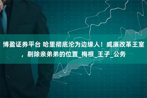 博盈证券平台 哈里彻底沦为边缘人！威廉改革王室，剔除亲弟弟的位置_梅根_王子_公务